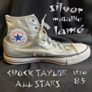 CONVERSE CHUCK TAYLOR All-Stars in METALLIC SILVER  - 8.5